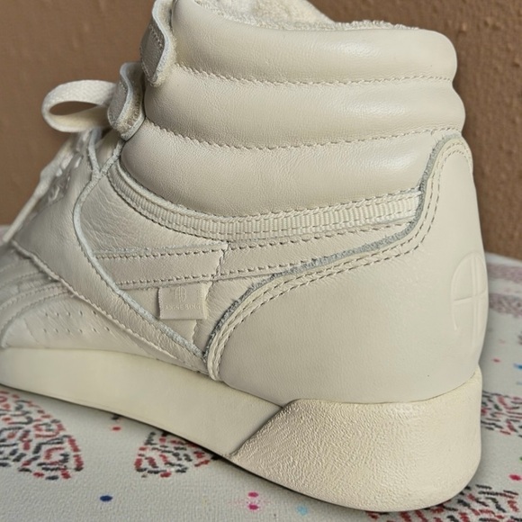 Reebok x Anine Bing Freestyle High Top Classic White Leather Sneakers - Picture 6 of 7